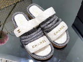 Chanel Mules Cord and Lambskin Black and Ivory G34603