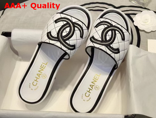 Chanel Mules Lambskin Ivory G35903 Replica