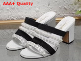 Chanel Mules Lambskin and Laminated Lambskin White G35381 Replica