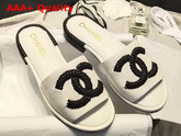 Chanel Mules Laminated Lambskin White G35532 Replica