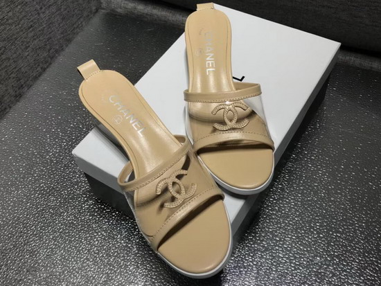 Chanel Mules PVC and Lambskin Beige G34871