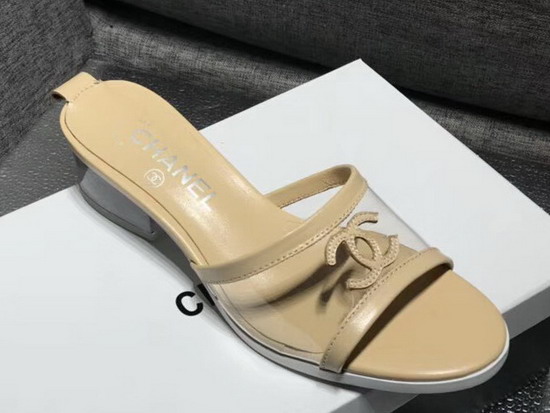 Chanel Mules PVC and Lambskin Beige G34871