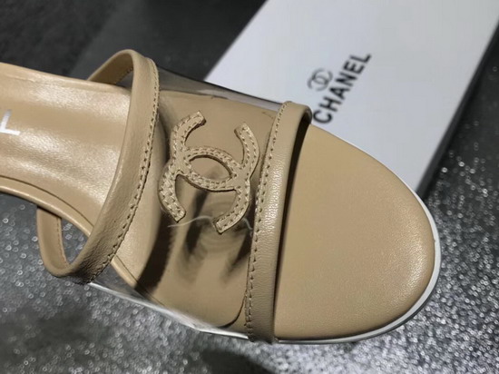 Chanel Mules PVC and Lambskin Beige G34871