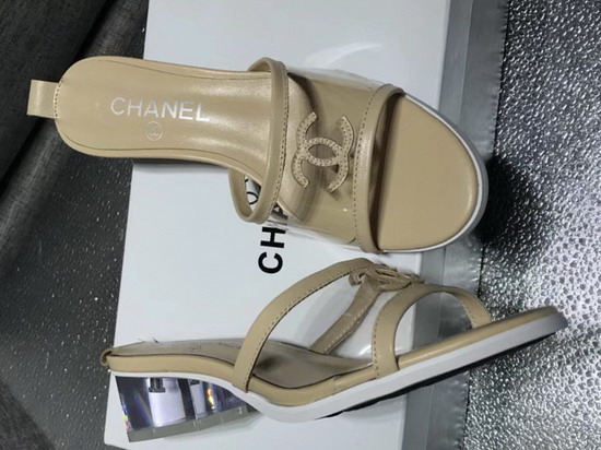 Chanel Mules PVC and Lambskin Beige G34871