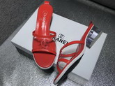 Chanel Mules PVC and Lambskin Red