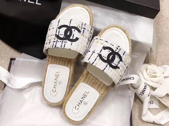 Chanel Mules Tweed and Grosgrain White Beige and Black G34067