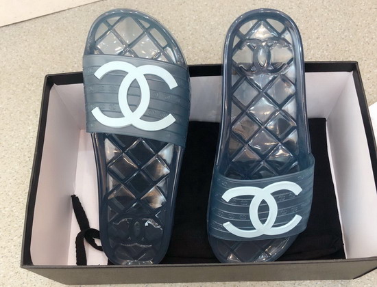 Chanel Mules in Blue PVC