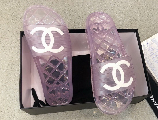 Chanel Mules in Light Purple PVC