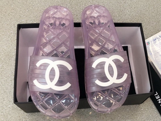 Chanel Mules in Light Purple PVC