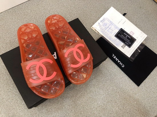 Chanel Mules in Orange PVC