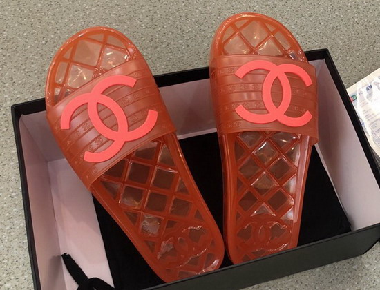 Chanel Mules in Orange PVC