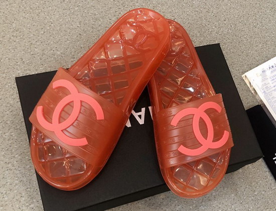 Chanel Mules in Orange PVC