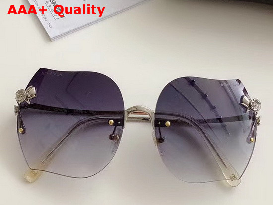 Chanel New Camellia Sunglasses Blue Replica