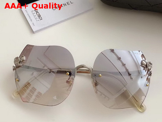 Chanel New Camellia Sunglasses Blue Replica