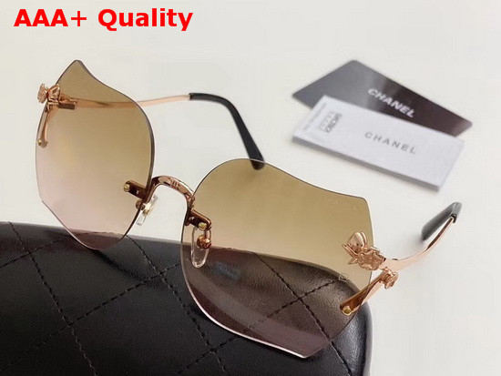 Chanel New Camellia Sunglasses Blue Replica