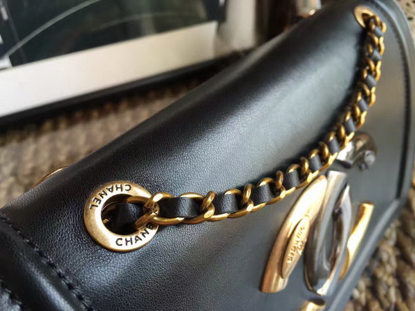 Chanel New Flap Bag in Black Lambskin for Sale