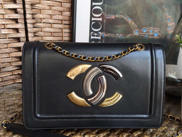 Chanel New Flap Bag in Black Lambskin for Sale