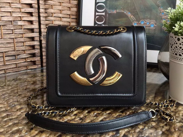 Chanel New Small Flap Bag Black Lambskin for Sale