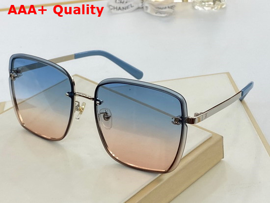 Chanel New Square Sunglasses in Blue Replica