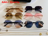 Chanel Oval Frame Sunglasses with Chain Blue Replica