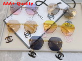 Chanel Oval Sunglasses with Link Feet and CC Charms Replica