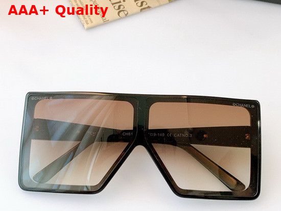 Chanel Oversized Square Frame Sunglasses in Black Replica