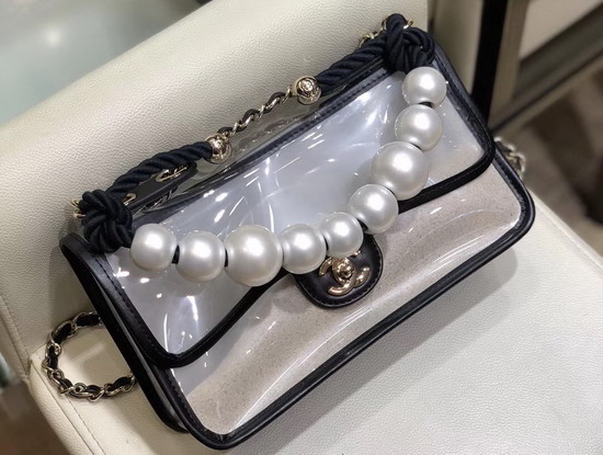 Chanel PVC Flap Bag Imitation Pearls