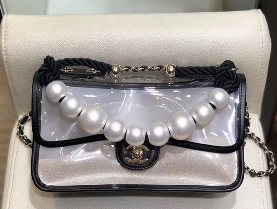 Chanel PVC Flap Bag Imitation Pearls