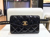 Chanel Patent Leather Belt Bag in Black