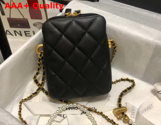 Chanel Phone Bag in Black Grained Calfskin Replica