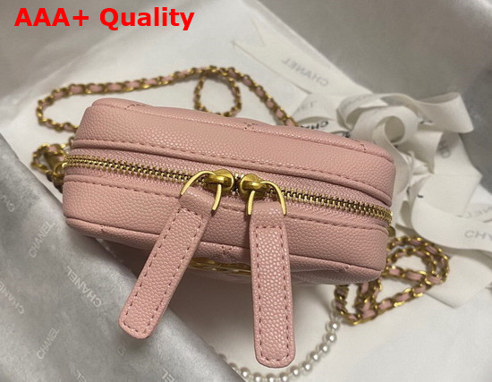 Chanel Phone Bag in Pink Grained Calfskin Replica