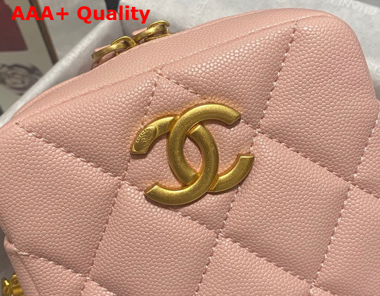 Chanel Phone Bag in Pink Grained Calfskin Replica