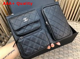 Chanel Pouch Black Grained Calfskin AP1054 Replica