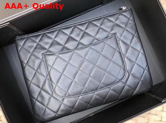 Chanel Pouch Black Grained Calfskin AP1054 Replica