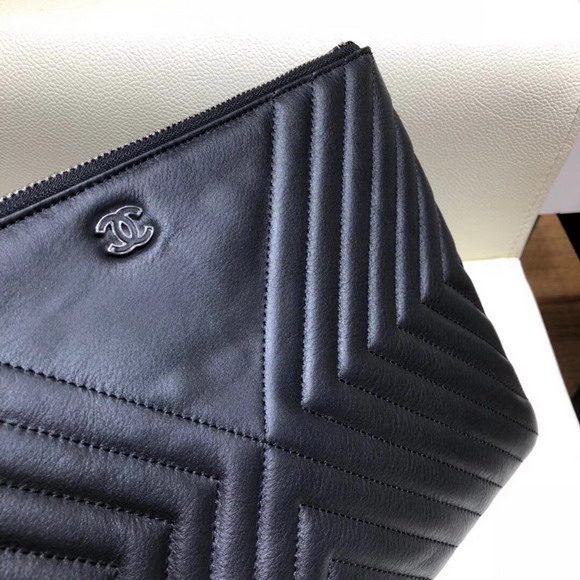 Chanel Pouch Calfskin Black