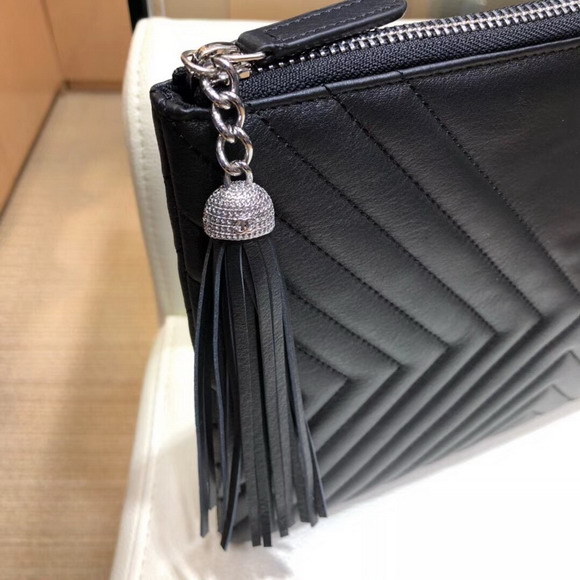 Chanel Pouch Calfskin Black