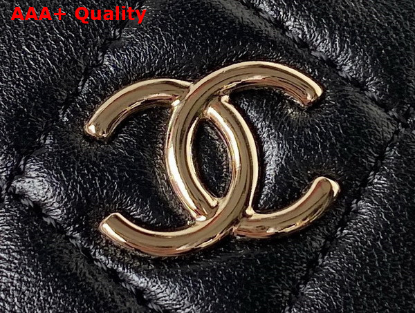 Chanel Pouch Lambskin Gold Tone Metal Black Ref AP3095 Replica