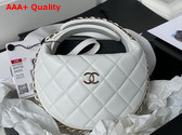 Chanel Pouch Lambskin Gold Tone Metal White Ref AP3095 Replica