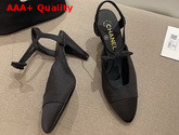 Chanel Pumps Grosgrain and Satin Black G36359 Replica