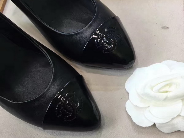 Chanel Pumps Lambskin Black 85mm Heel For Sale