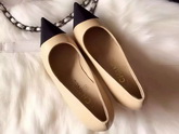 Chanel Pumps Lambskin and Satin Apricot 3.3 In Heel for Sale