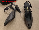 Chanel Pumps Laminated Lambskin and Patent Leather Black G36360 Replica