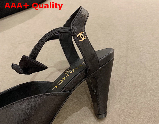 Chanel Pumps Laminated Lambskin and Patent Leather Black G36360 Replica