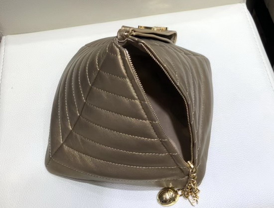 Chanel Pyramid Bag Antique Brass Lambskin and Gold Tone Metal AS0688