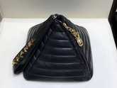 Chanel Pyramid Bag Black Lambskin and Gold Tone Metal AS0688