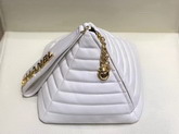 Chanel Pyramid Bag White Lambskin and Gold Tone Metal AS0688