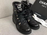 Chanel Quilted Short Boots in Black Lambskin G34083