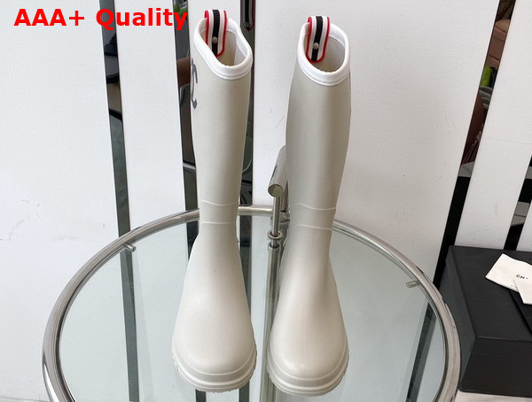 Chanel Rain Boot in Beige Rubber Replica