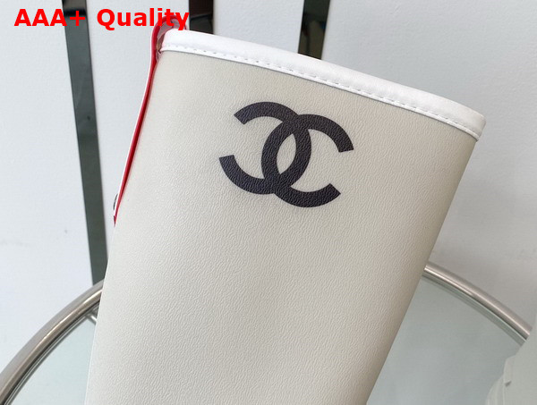 Chanel Rain Boot in Beige Rubber Replica