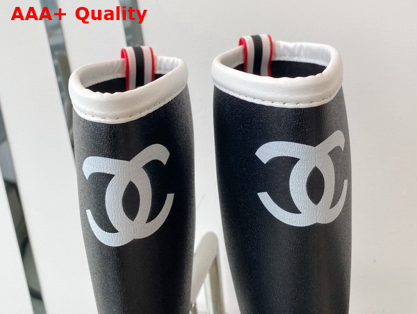 Chanel Rain Boot in Black Rubber Replica